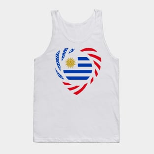 Uruguayan American Multinational Patriot Flag (Heart) Tank Top